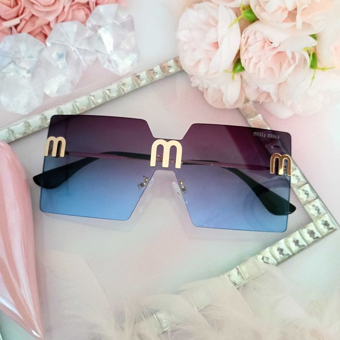 Damskie okulary przeciwsłoneczne Miu gradient bez ramek unikat