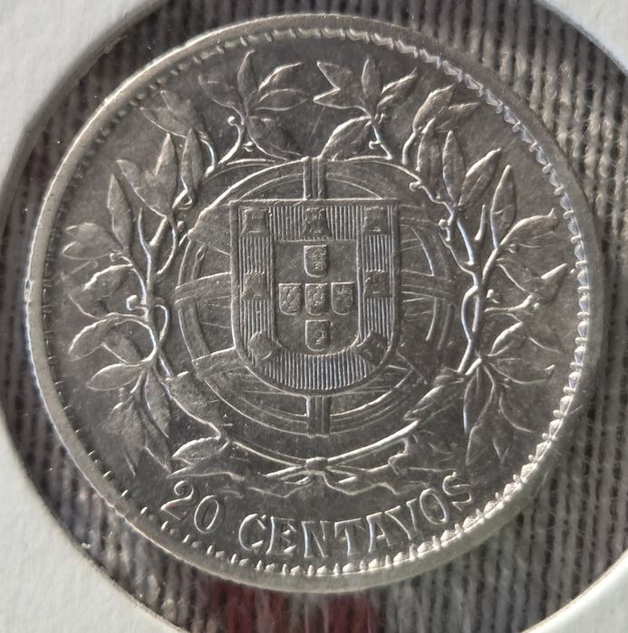 Moeda de 20 Centavos  de 1913 de Prata