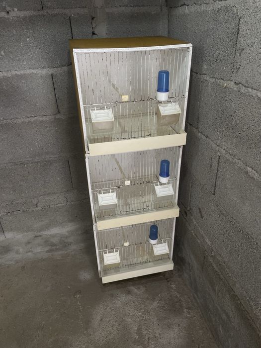 Vendo modelo de tres gaiolas de criação de canarios