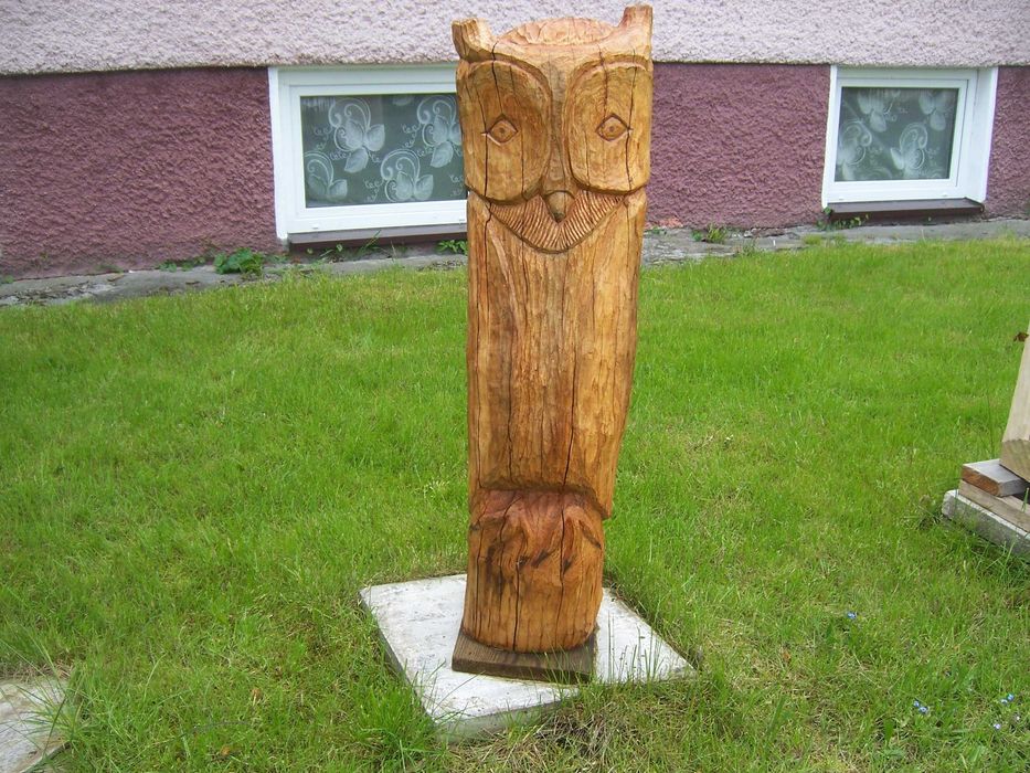 Rzeźby Ogrodowe Z Drewna , Dekoracje Ogrodowe