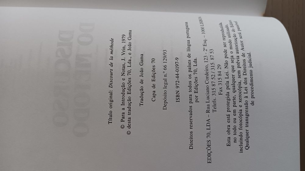 René Descartes, Discurso do Método