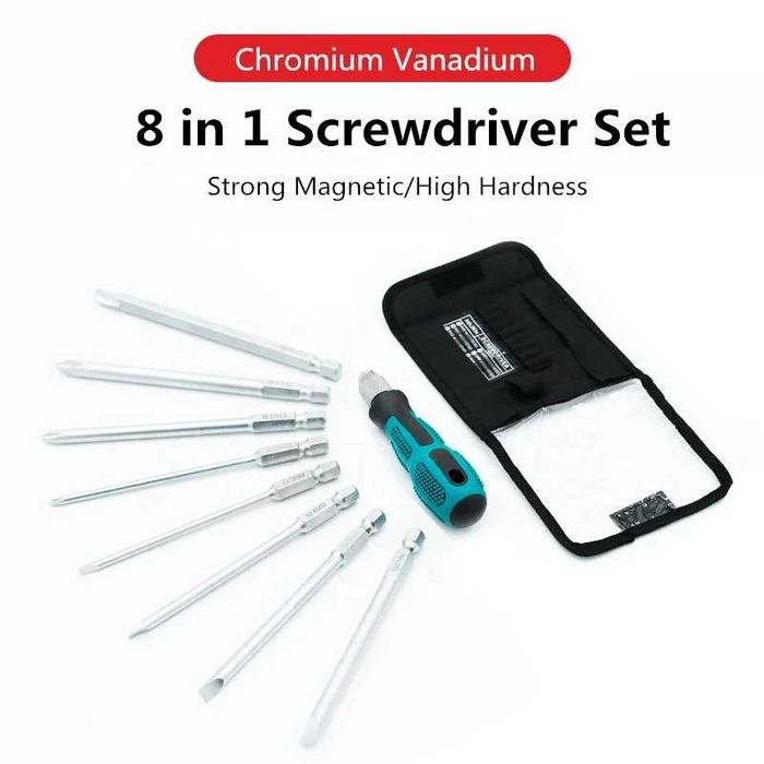 Отвертка + набор магнитных бит 8-в-1 YTH-SD003