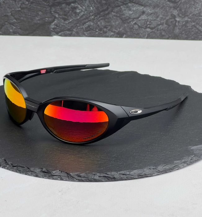 Сонцезахисні окуляри Oakley Eye Jacket Redux чорні овальні з лінзою Prizm Ruby, поляризація, чоловічі, оригінал