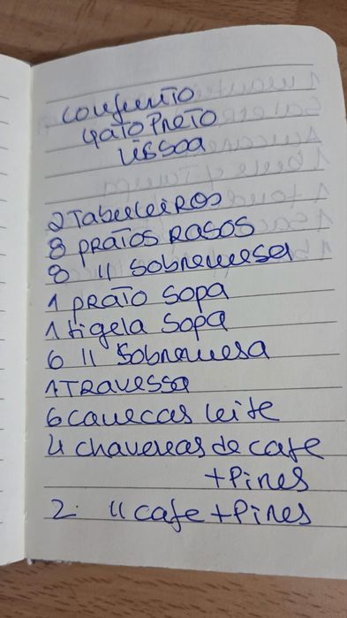 conjunto de louça - gato preto
