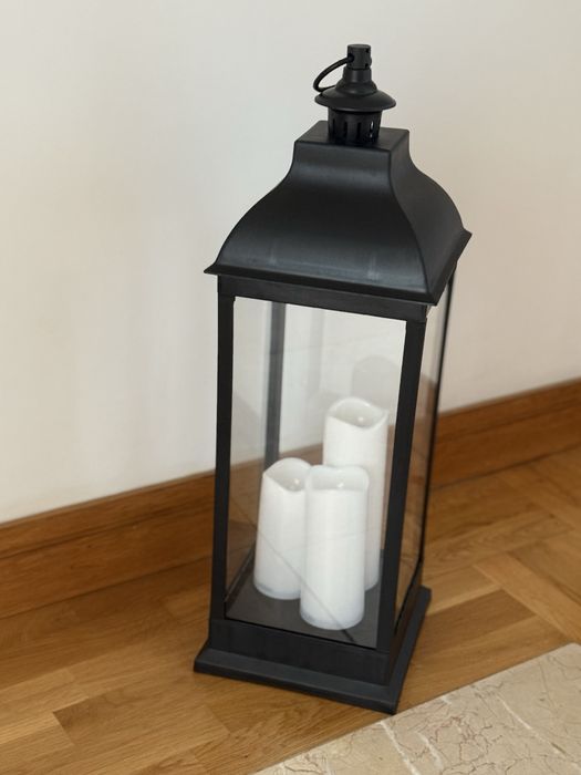 Lanterna ANKA JYSK 70 cm com 3 velas LED