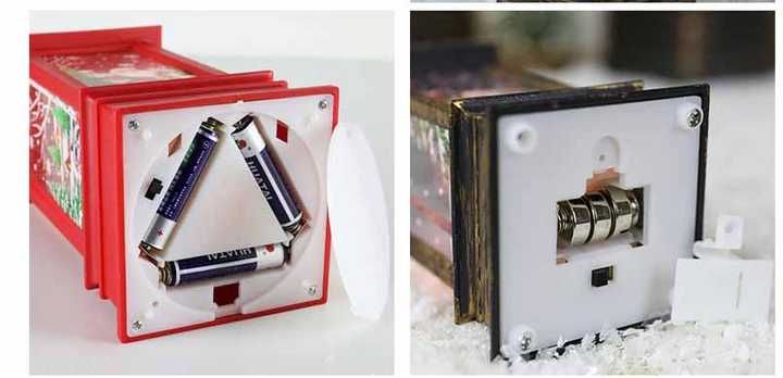 Нічник подарунок металевий ліхтар новорічний 31 см.