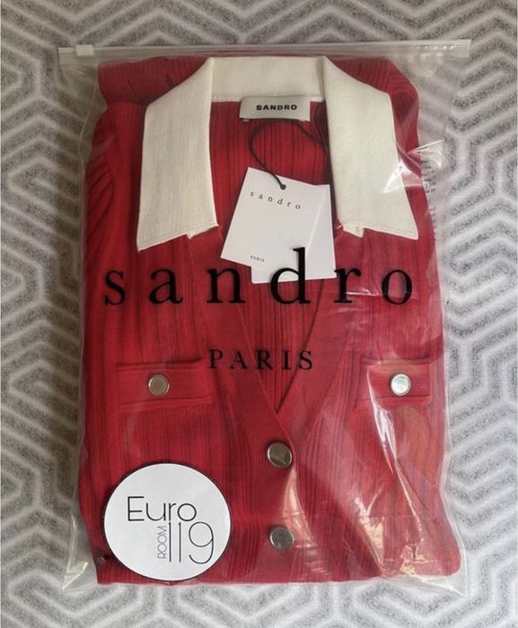 Красное платье Sandro