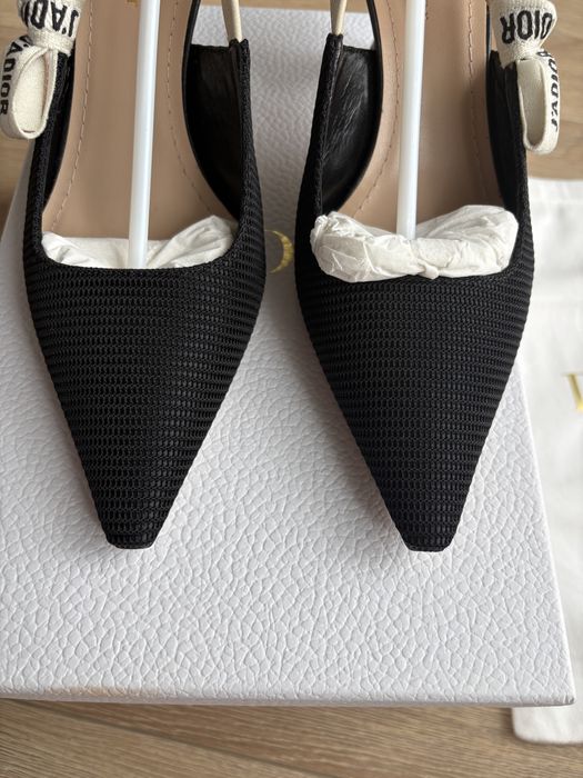 Buty Oryginalne Dior J’Adior Slingback – Black Technical Fabric