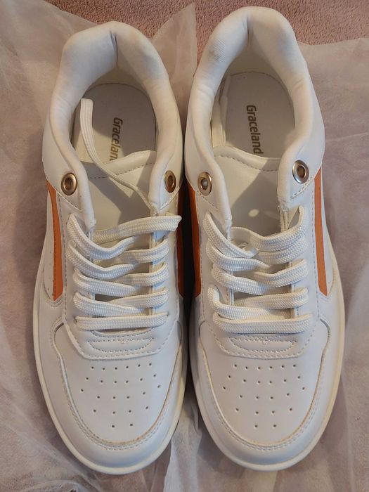 Graceland jak NOWE  sneakersy biale damskie rozm 37