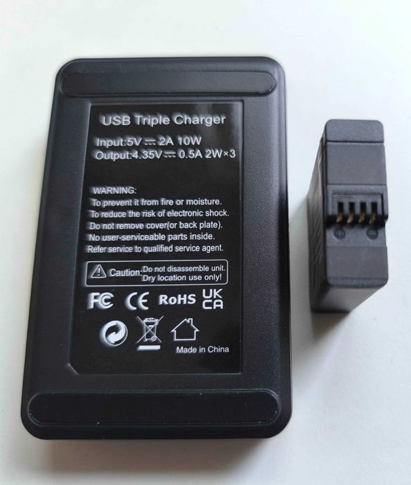 Для екшн-камери GoPro AHDBT-501 / 901 АКБ 3*1600mAh + Зарядка 5V2A