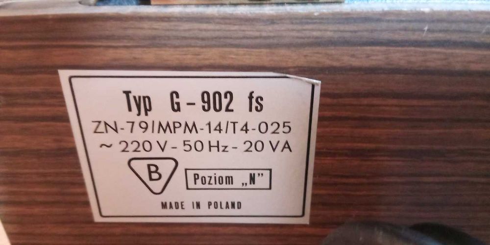 Gramofon Unitra Emanuel G-902 fs SPRAWNY
