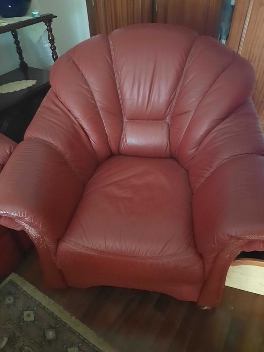 Conjunto sofás 1, 2 e 3 lugares, inclui Sofá-cama