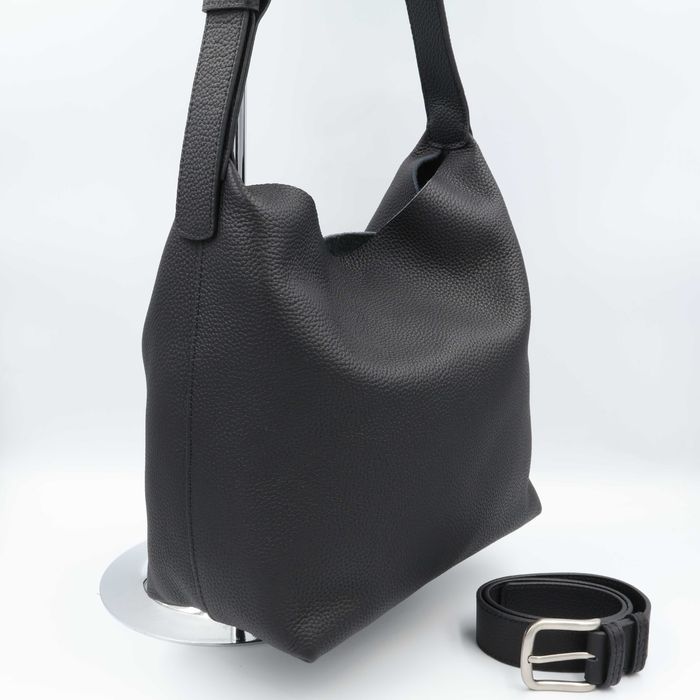 Сумка жіноча шкіряна leather 5033 Black Сумка женская кожаная