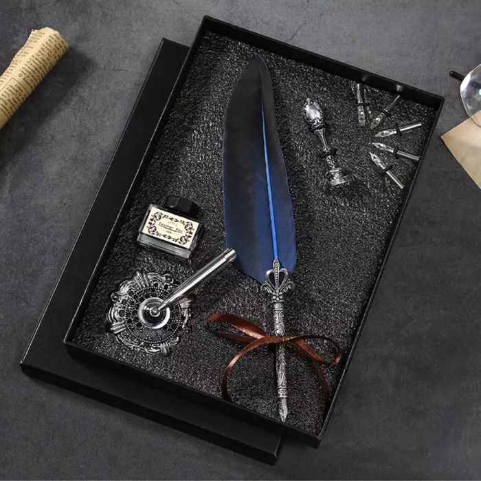 Harry Potter caneta ponta de aparo pena presente 4 pontas