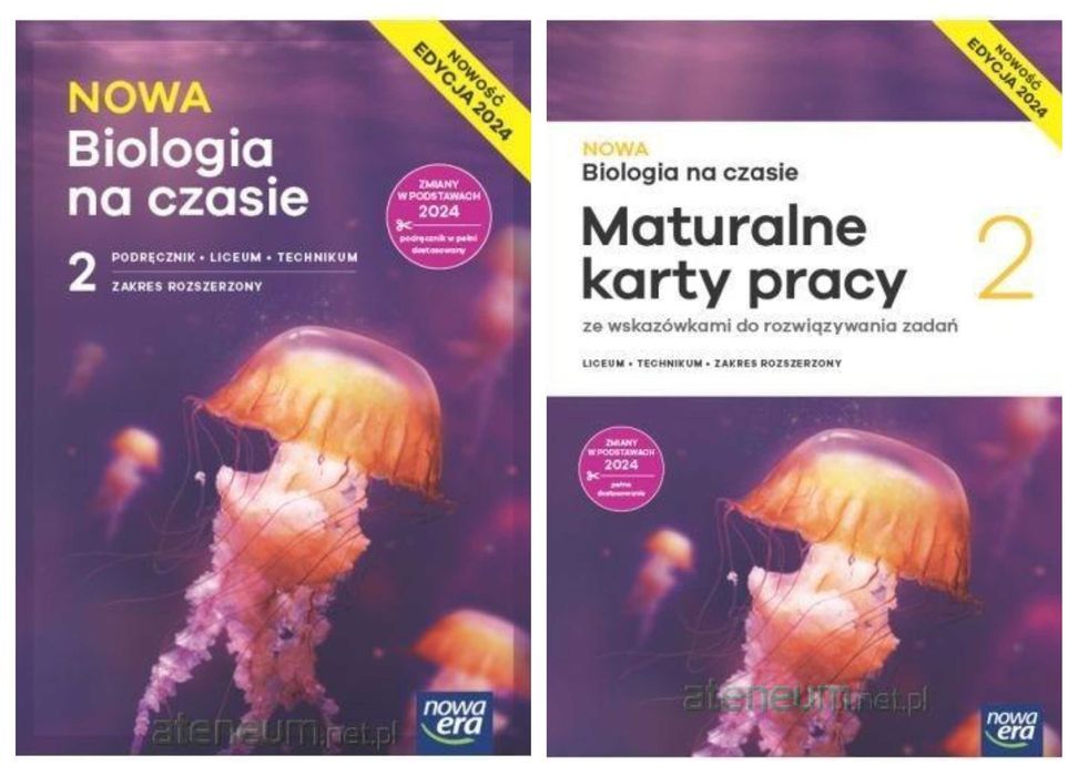 Nowa Biologia Na Czasie 2 Karty Pracy + Podręcznik Rozszerzony 2024