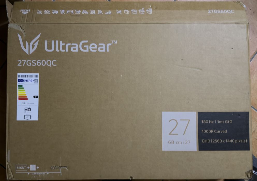Monitor Curvo LG UltraGear 27GS60QC-B