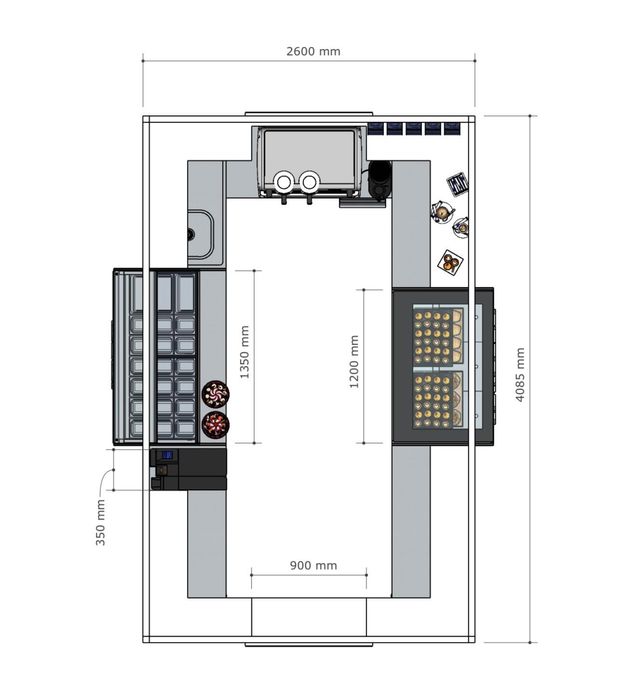 Quiosque em centro comercial