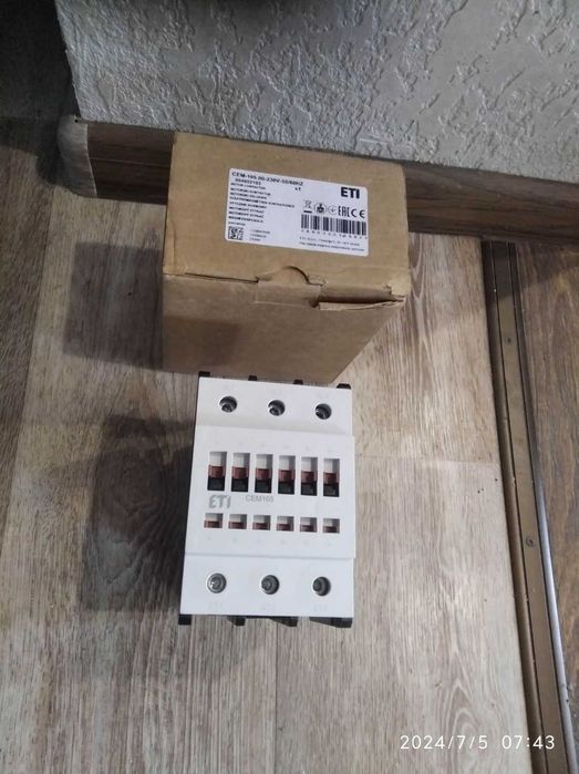 Пускатель,Контактор ETI CEM-105,105А Schneider Acti9,63A 4NO, 220в