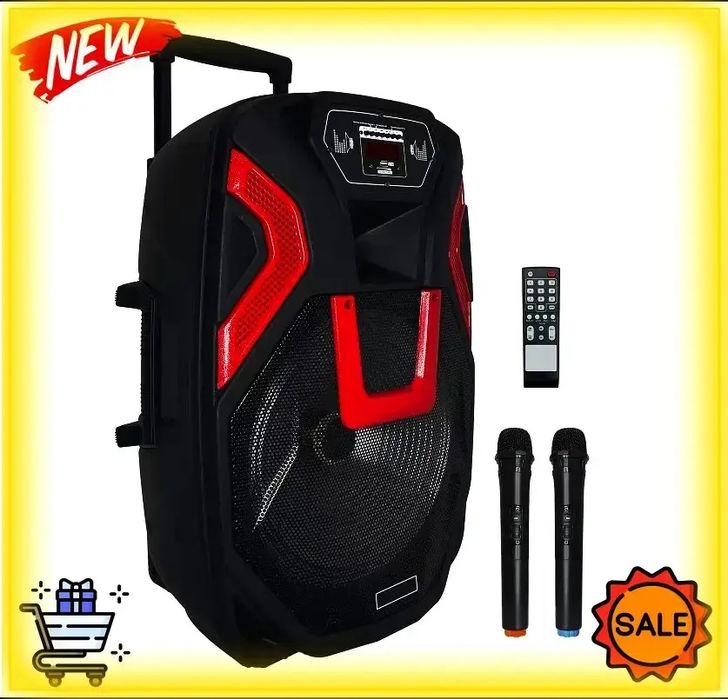 Портативна акустична колонка BM Велика Bluetooth колонка PROPLUS ZXX-1503 500 Вт мобільний динамік з еквалайзером і пультом керування PROPLUS\B