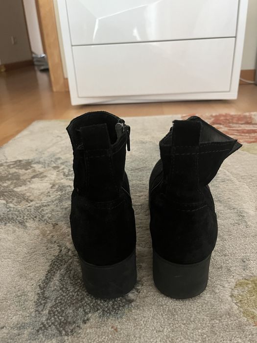 Botas de camurça pretas