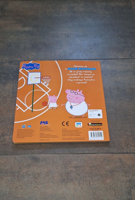 Kolorowanka wodna Świnka Peppa jaki to sport. Nowa