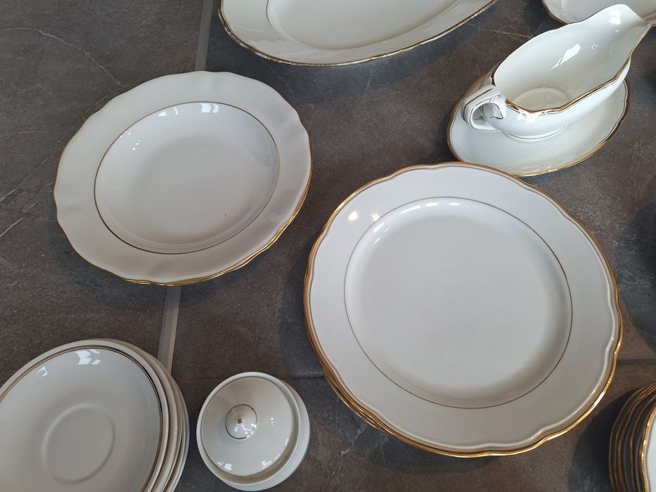 Duży zestaw porcelany obiadowy kawowy kahla alt schönwald epiag