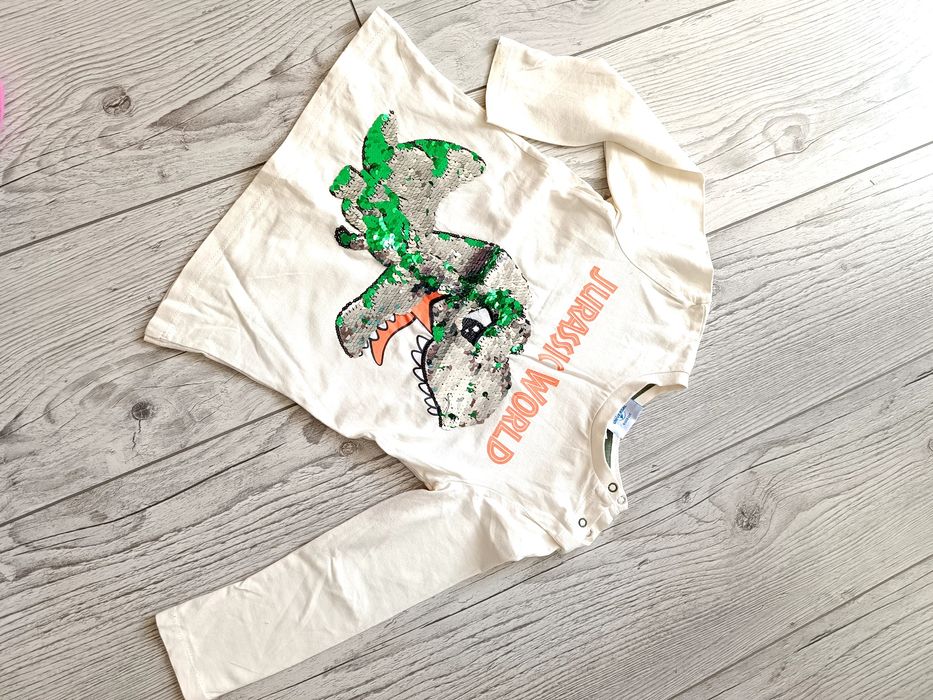 Bluzka z cekinami dinozaur TRex jurassic world