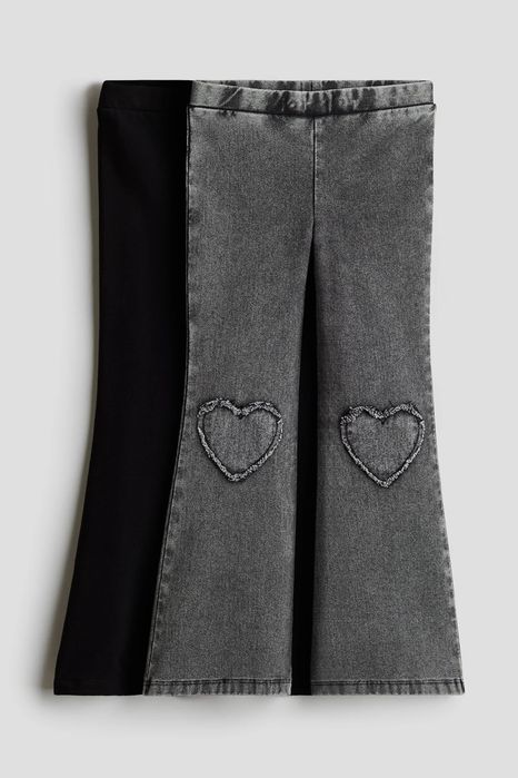 H&M ціна за  набір Розклешонні легінси, штани , лосини, брюки 6-7 років 122 зріст