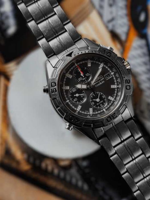 Seiko Chronograph Titanium Alarm – SBBP073