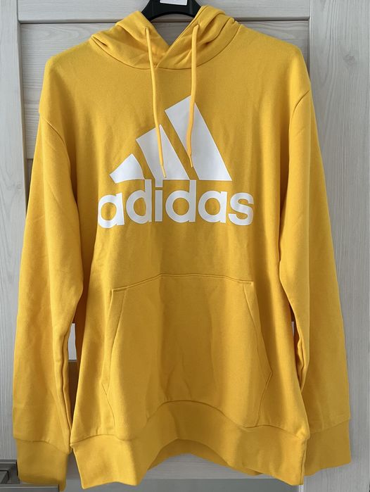 Adidas bluza z kapturem M żółta nowa