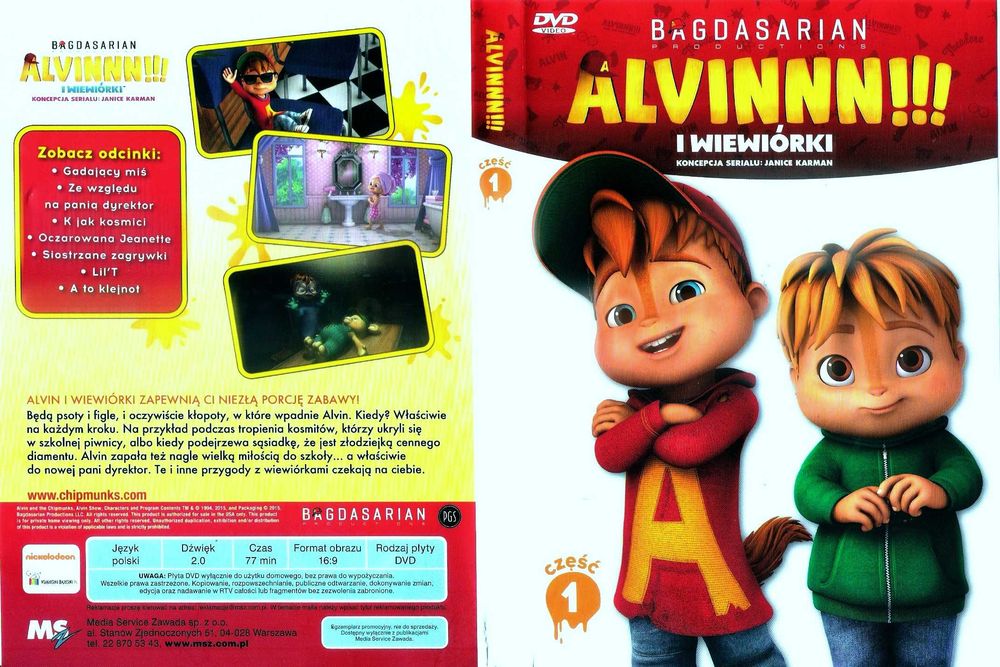 ** ALVIN I Wiewiórki - 1 ** DVD Nowa