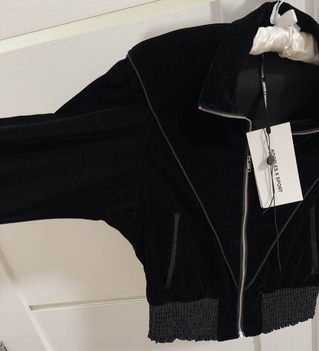 Новая вельветовая черная куртка на замке брендовая the kooples S