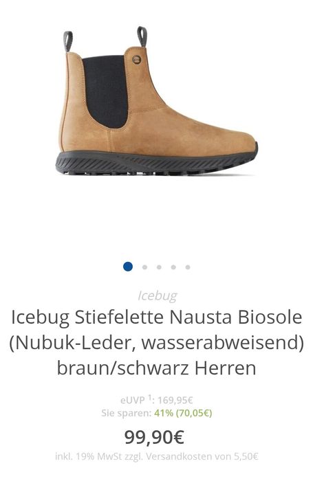 Ботінки, Челсі ICEBUG Nausta Biosole р.42,5-43