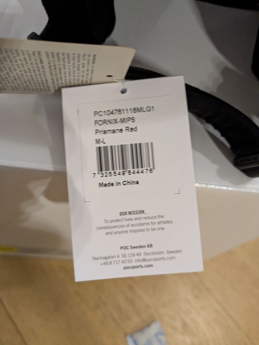 POC Fornix MIPS 55 58 M L Prismane Red kask narciarski snowboardowy