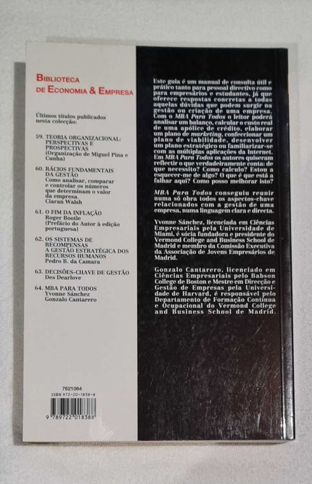 Livros variados  Gestão/Finanças - Criação & Gestão / MBA para todos