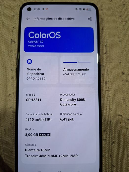 Oppo A96 5G usado