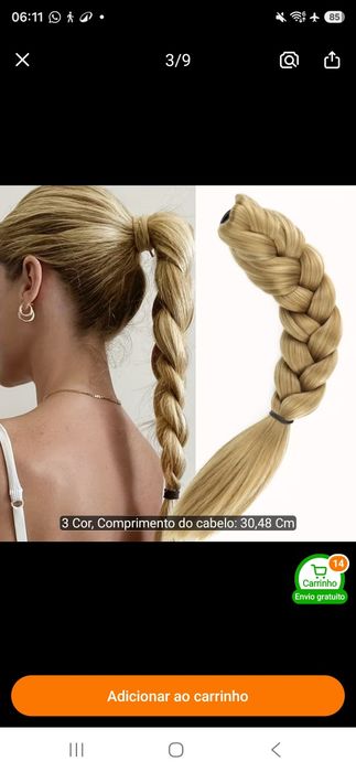 Extensão de mola trança loira