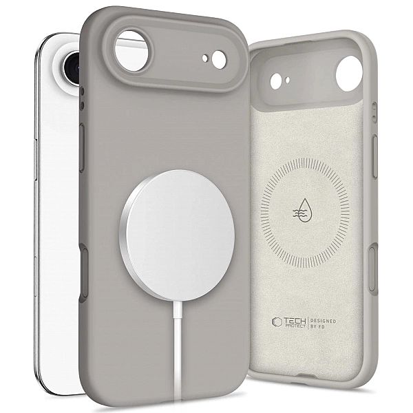 Etui Tech-Protect Silicone MagSafe na iPhone 17 Air - szare