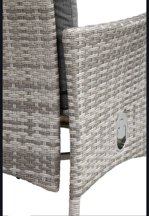 Meble ogrodowe BELLUNO stół 100cm + 4 fotele KONIFERA