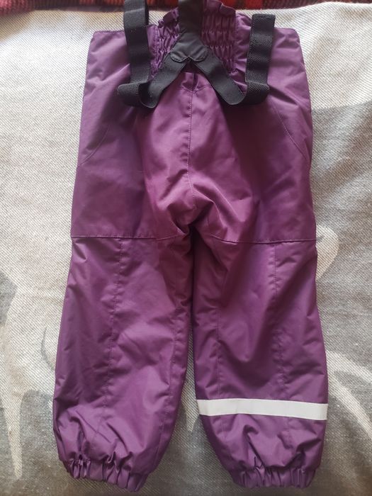 Дитячі теплі лижні штани на лямках на 3-4р