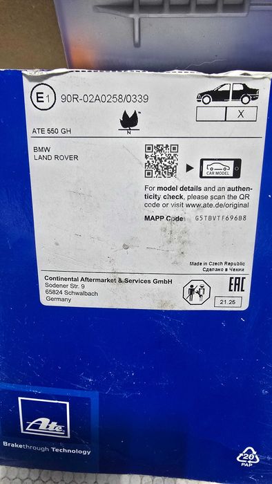 Pastilhas de Travão ATE Ceramic 330D Tras NOVAS