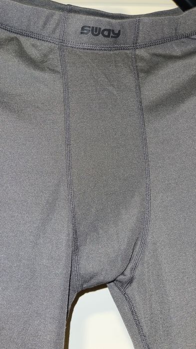 Чоловічі сірі зимові термолосини термобілизна компресійні легінси L