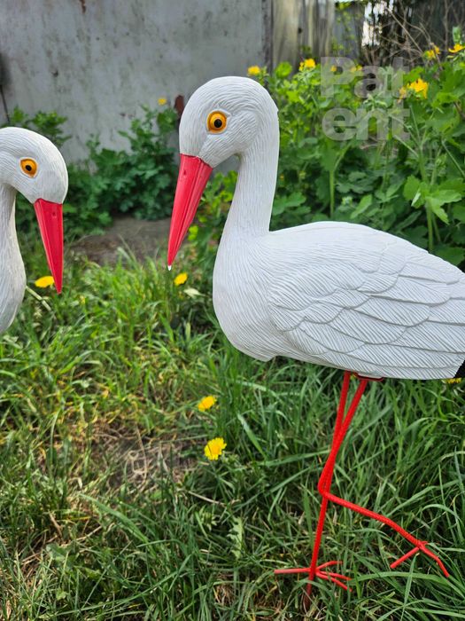 Figurki bocian bociek do ogrodu dekoracja działka ozdoba 2 szt.