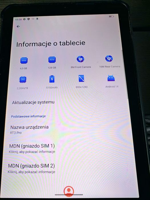 Oukitel RT3 Pro 8".