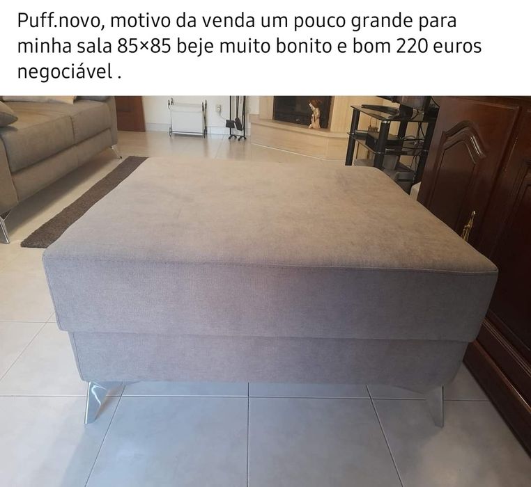 PUFF beje novo 85*85