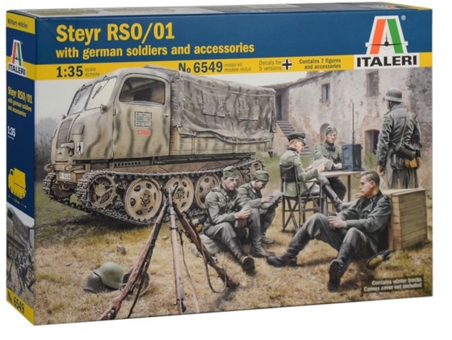 Italeri 6549 model 1:35 STEYR RSO/1 Figurki  GERMAN SOLDIERS