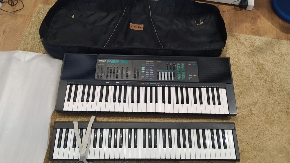 Zestaw RETRO: Yamaha PSR-36 (FM Synth) + Commodore MK-10 + Pokrowiec