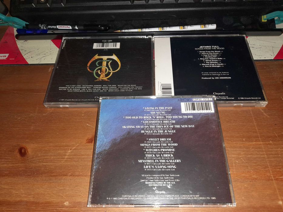 Pack 3 CD´s Jethro Tull gravações originais de 1977/1985/1991. Usados