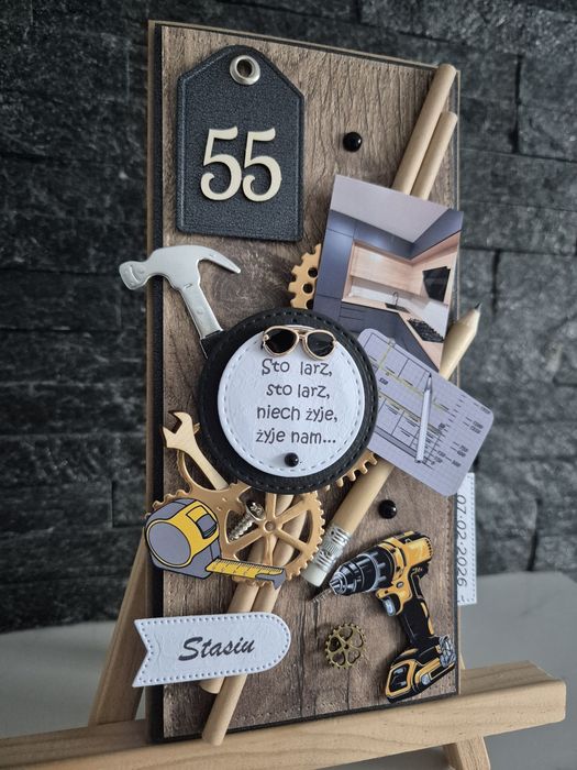 Kartka 18/30/40/50/55/60/65 dla stolarza, urodziny, stolarz,