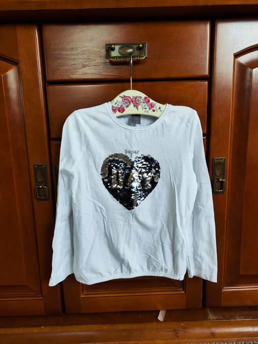 Spódnica t-shirt bluza Zestaw Świąteczny dla dziewczynki 6/7 lat